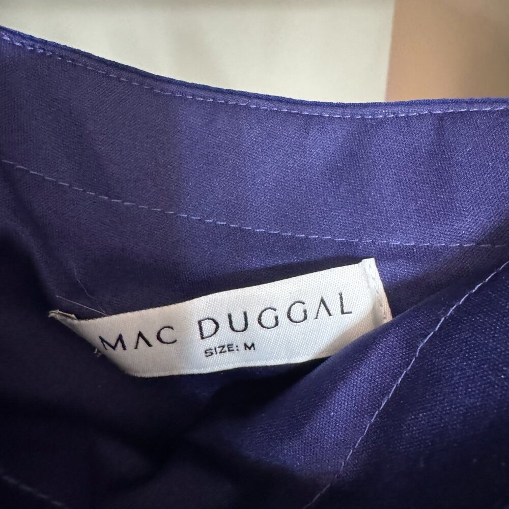 NWT Mac Duggal One Shoulder Gown with Embellished Slit Size M MSRP $358 - Picture 5 of 6